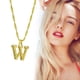 thumbnail image 1 of Fiudx Liquidación de ahorros de verano Collar con 26 letras grabadas de imitación de oro y personalidad, joyería de tendencia de moda, regalo, 1 of 2