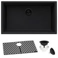 thumbnail image 6 of Ruvati Granite Composite Undermount Single Bowl Kitchen Sink - Midnight Black, 6 of 16