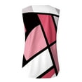 thumbnail image 6 of Wycnly Tank Tops for Women Ladies Breathable Comfy Keyhole Tunic Tank Tops Summer Color Patchwork V-Neck Sleeveless Shirts Fashion Blouses Pink XL, 6 of 6