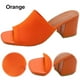 thumbnail image 5 of Zapatos Vestir Slip On Slides Sandalias Tacón Grueso Bloque Punto para Mujer, 5 of 9