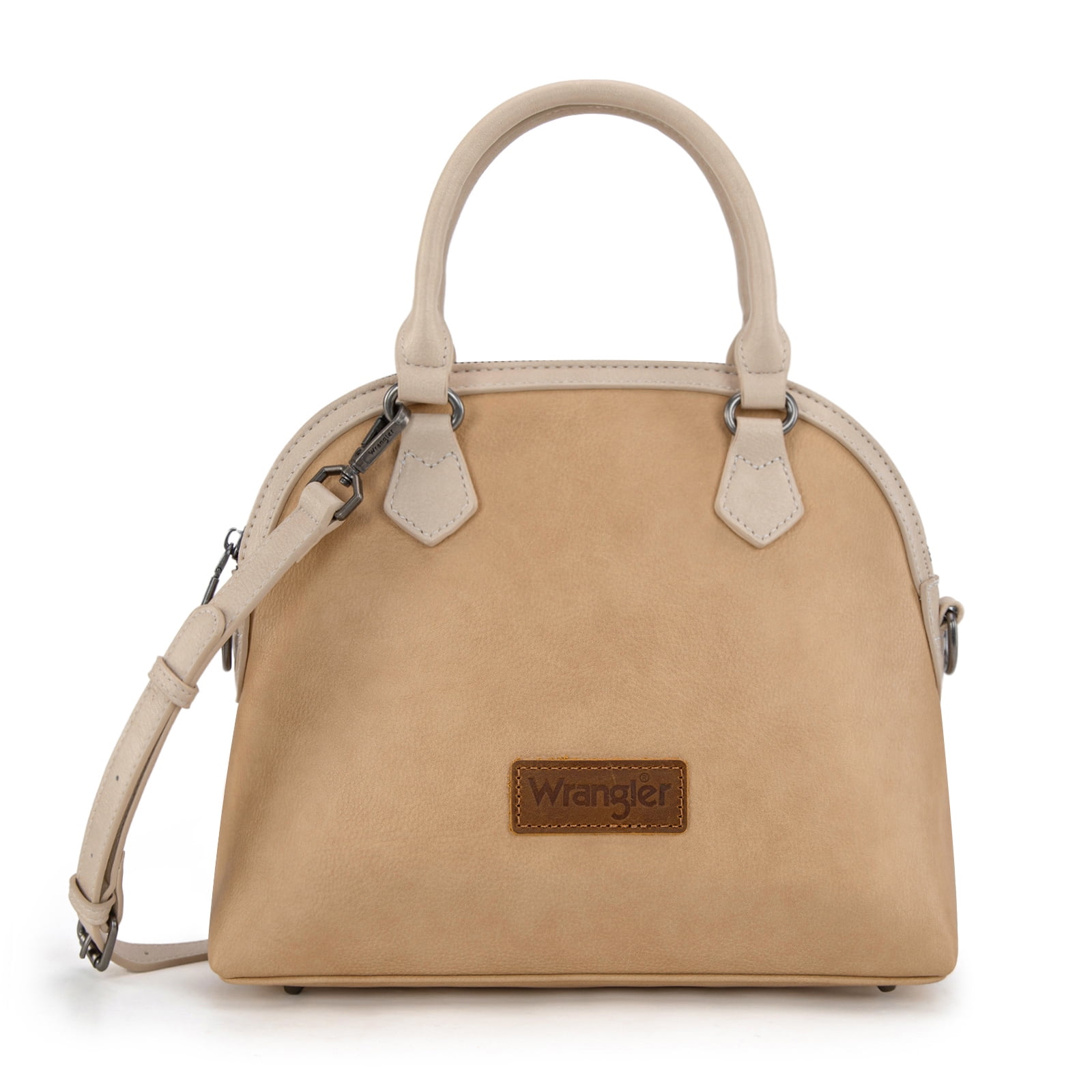 Wrangler Satchel Bags for Women Top-handle Handbags and Purses with Crossbody Strap, Tan