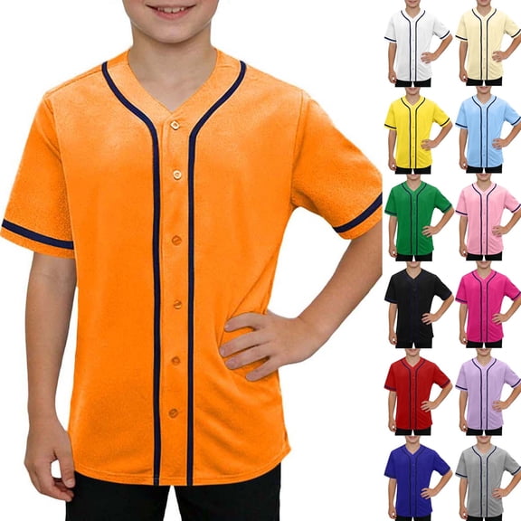 SROBPTY Teen Boys Summer Short Sleeve Tops Solid Fashion Lightweight V Neck Tee Shirts for Outdoor Use 3-15 Years