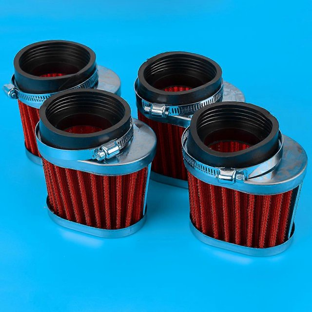 DWCX 4Pcs 54mm Carburetor Oval Pod Air Cleaners Filters Fit for Honda CB650 CB750 CB900 CB1000 CB1100 CBX