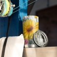 thumbnail image 3 of 20 Oz Flowers and Butterflies Coffee Tumbler Double Wall Insulated Stainless Steel Water Bottle | Metal Reusable Thermoses Flask with Cup Cap | Leak & Sweat Proof with Anti-Dust Lid, 3 of 7