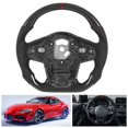 thumbnail image 4 of Steering Wheel, Carbon Fiber Automotive Racing Nappa Perforated Leather Fit For GR  A90 2020+, 4 of 8