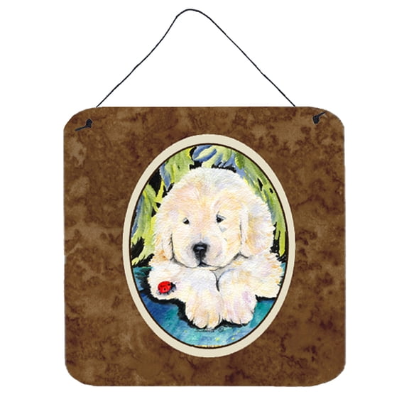 Carolines Treasures SS8271DS66 Golden Retriever Aluminum Metal Wall or Door Hanging Prints, 6 x 6", Multicolor