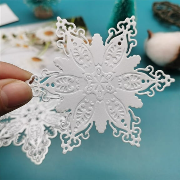 Die Cuts for Card Making, Ouginx Christmas Snowflake Metal Cutting Dies DIY Die Cutters Die Stencils for Scrapbooking, Embossing & More