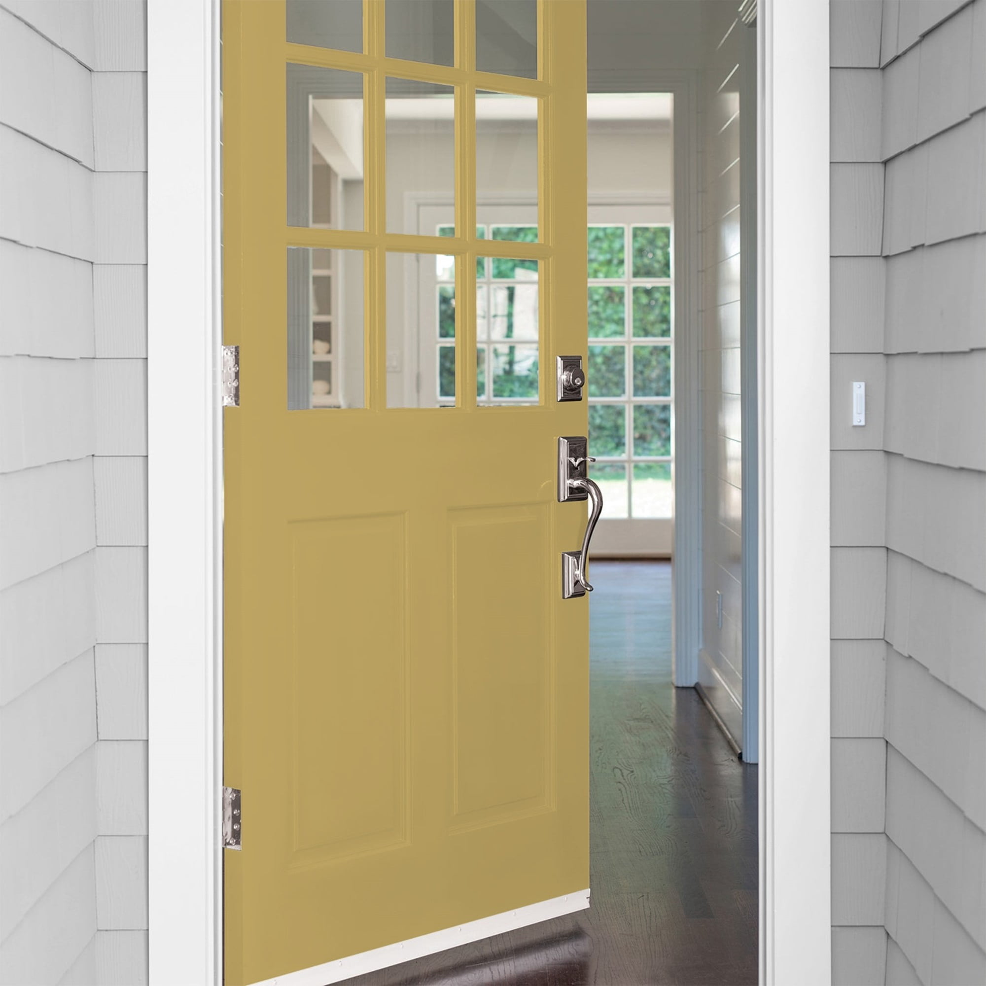 Glidden Fundamentals Shutter Bug / Yellow, Semi-Gloss Exterior Paint, 1 Gallon