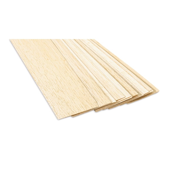 Bud Nosen Balsa Wood Sheets - 1/32" x 3" x 36", Pkg of 20