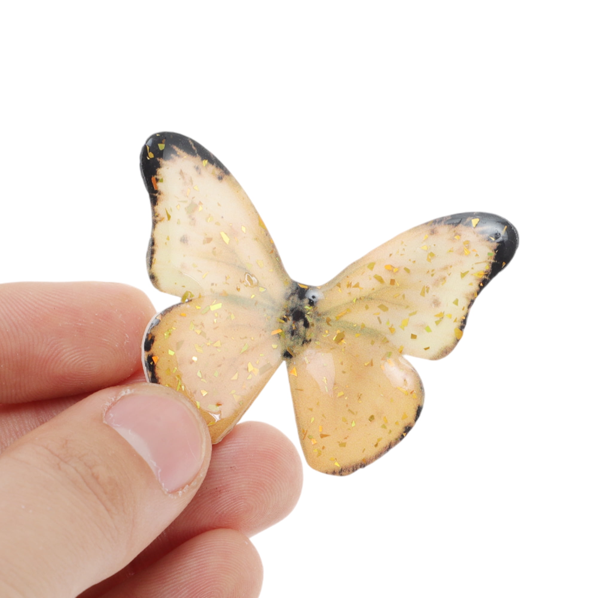 Unique Bargains Halloween Christmas Duckbill Butterfly Hair Clips 3 Pcs Black Green Yellow