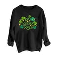 thumbnail image 5 of Charella Sweatshirts for Women St Patricks Day Decorations Long Sleeve Crewneck Tops 2024 Trendy T-shirt,Black,XS, 5 of 5