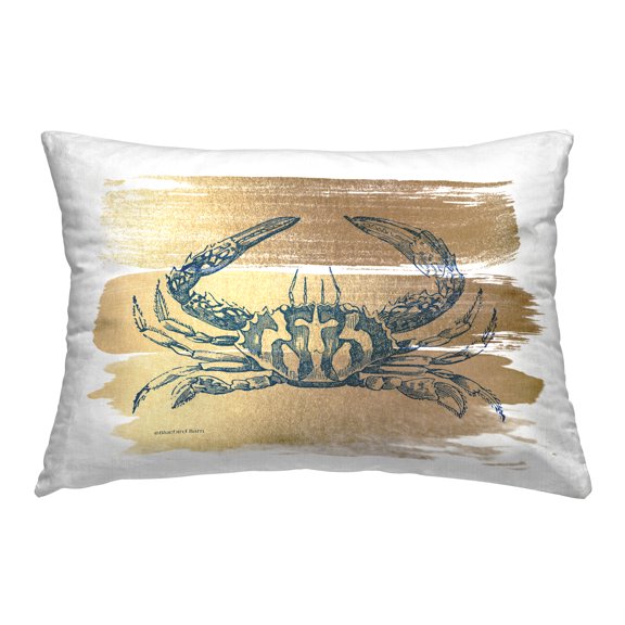 Stupell Industries Glam Detail Crab Decorative Printed Throw Pillow, 14 x 20