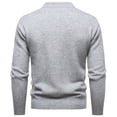 thumbnail image 6 of Mens Base Sweaters Buttons Fitted Plain Pullover Long Sleeve Fall Winter Tops Soft Cotton Knitwear Clothes for Men (2XL, Gray), 6 of 6