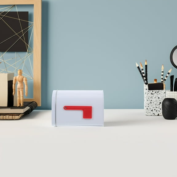 Beaupretty White Tinplate Mailbox Versatile Design for Home and Office Use