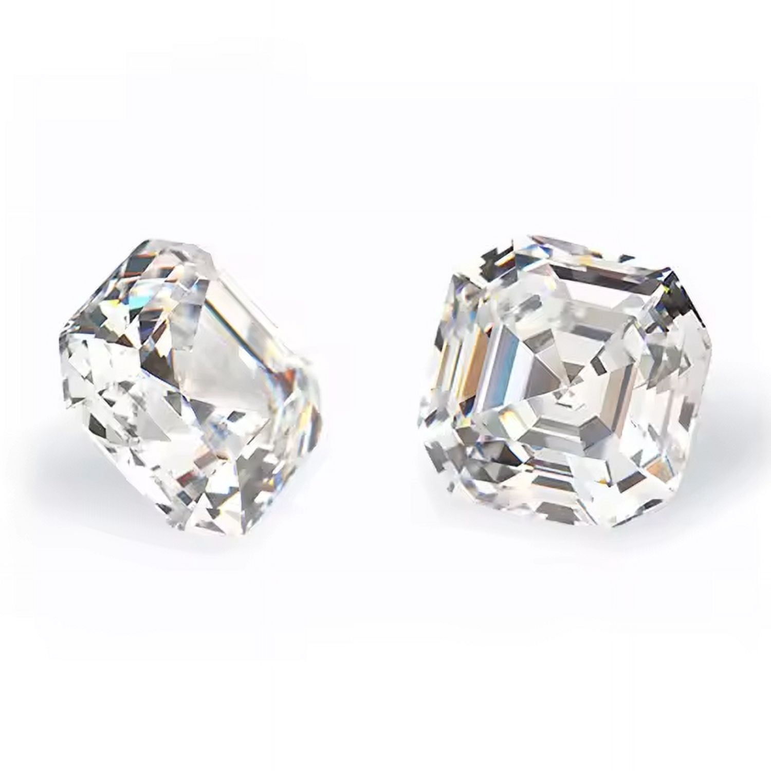 Moissanite Loose Stones Asscher Cut Brilliant Real D VVS1 Lab Grown Diamond Gemstones for Jewelry Making Engagement Ring Pendant Necklace Earrings with GRA Certificate Anniversary Gifts 5mm-11mm