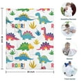 thumbnail image 4 of White Dinosaurs ROAR Pattern Blanket,Comfortable Soft Flannel Throw Blanket,All Season,Warm Lightweight Blankets for Sofa Bed Couch Living Room Chair,30"x40", 4 of 4