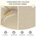 thumbnail image 5 of Aoodor 59" Tufted Porch Swing Cushions, Outdoor Swing Replacement Cushion 2-3 Seater with Backrest and 2 Pillows, Water and Fade Resistant Bench Seat Pad for Garden Patio Furniture, Khaki, 5 of 10