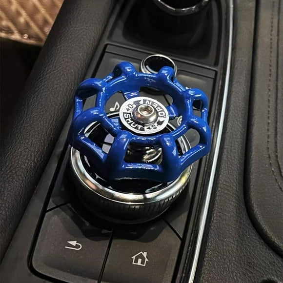 Meitianfacai Bule Car Push To Start Button Rocker Car Engine Start Stop Button Full Metal-bar Automotive Start Button Cover Decorative Remodeling