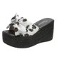 thumbnail image 1 of Amzcrzy Zapatos de mujer,Zapatos de mujer,Zapatillas de mujer, Sandalias con lazo y flores de boca de pez para mujer, cómodas zapatillas de suela gruesa Sandalias Mujer Zapatillas De Casa, 1 of 9