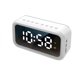 thumbnail image 3 of Despertador recargable, Altavoz Bluetooth, Radio, Reloj electrónico con espejo, Dos juegos de Despertadores, Admite una variedad de tarjetas Blanco Feliz Sencillez, 3 of 5