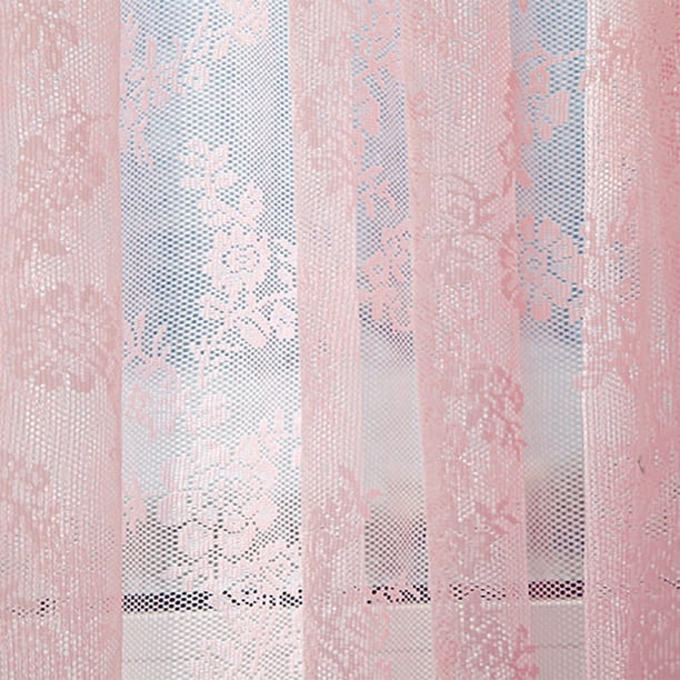 Cortina transparente con flores para ventana, visillo, 1 panel de tela