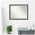 thumbnail image 3 of Amanti Art Theo Black Silver Beveled Wood Bathroom Wall Mirror, 3 of 10