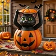 thumbnail image 4 of Halloween Pumpkin Decorations - Realistic Carved Indoor/Outdoor Use Suitable For Party Fireplace And Tabletop Halloween Decorations, 4 of 5