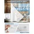 thumbnail image 3 of No Hook Cloth Fabric Shower Curtain with Snap in Liner, Starfish Waterproof Shower Curtains Set with See Through Top Window, Blue Brown Ocean Shell Coral Farmhouse Bath Curtains Shower 72"x78", 3 of 6