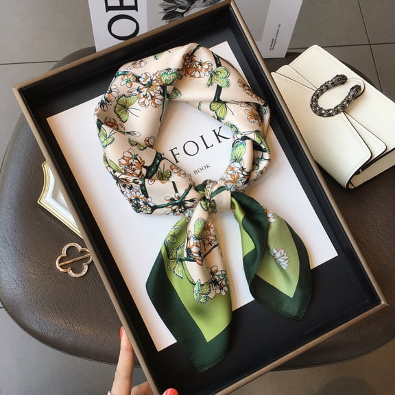 100% Mulberry Silk Scarf for Women, Spring, Autumn, Winter, 70cm Square Scarf, Versatile Silk Scarf