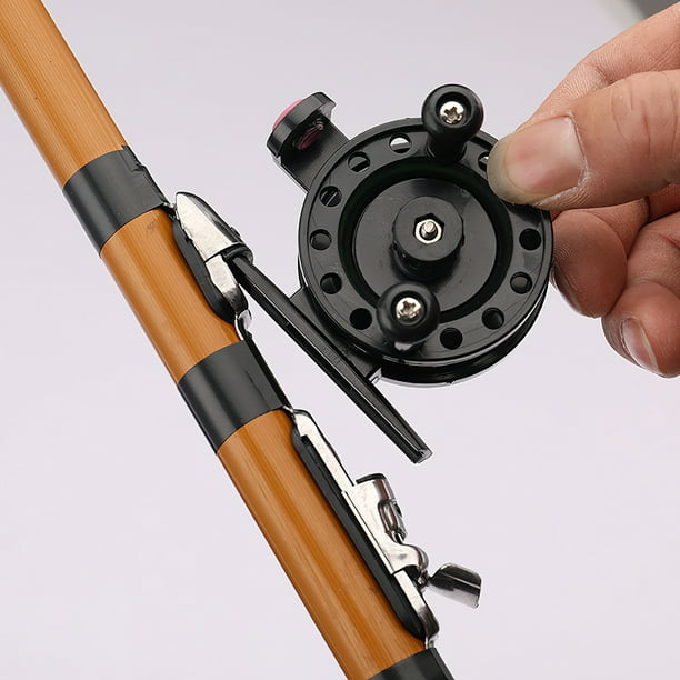 ABEDOE Fishing Reel Deck Rod Clip rod holder Holder Fishing Tool Stainless  Steel Fishing Rod Clip Wheel Reel Holder 
