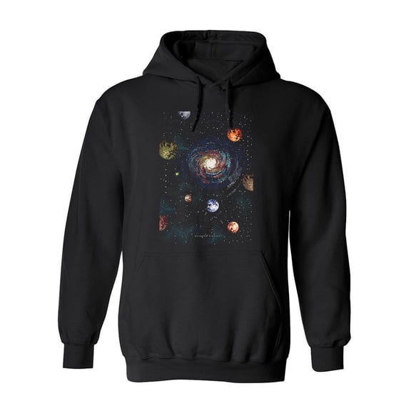 Beautiful Galaxy Design Hoodie Men -Image by Shutterstock, Male Large