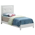 thumbnail image 2 of Primo White Tufted Faux Leather Upholstered Twin Panel Bed, 2 of 3