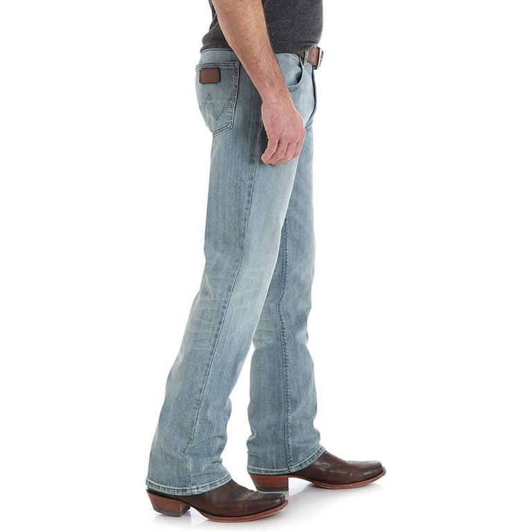 Wrangler Retro Light Wash Slim Fit Boot - Mens Jeans Wrangler Retro Light Wash Slim Fit Boot - Mens Jeans