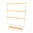 thumbnail image 1 of Xuanheng Earring Storage Display Rack 3 layer Jewelry Towel Hanging Earrings Saving space Golden, 1 of 8