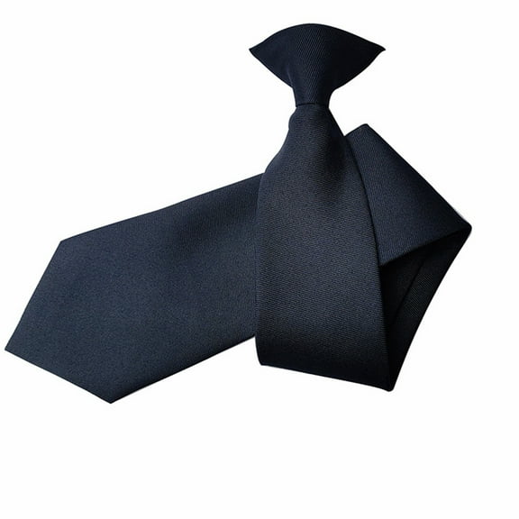 RABBITH Men Women Simple Clip on Tie Uniform Plain Solid Color Pre-Tied Party Necktie
