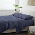 thumbnail image 2 of iEnjoy Home 4-PC My Heart Print Microfiber Cal King Bed Sheet Set in Navy, 2 of 3