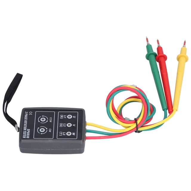 Rotation Tester, Phase Sequence Meter 3 Phase Phase Rotation Meter High Accuracy Portable For Circuit Maintenance For Industry For Electric Current Measurement
