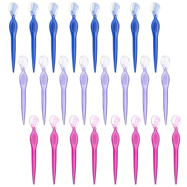 Rasoir à Sourcils 24 Pcs Portable Ergonomique Professionnel Rasoir à Sourcils Rasoir Facial