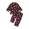 thumbnail image 5 of MEZZALL Kids Halloween Pajama Sets Girl Long Sleeve Lapel Button Shirts Blouse Tops With Pants 2 Piece Set Soft Comfortable Pjs, 5 of 5