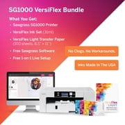 Sawgrass SG1000 VersiFlex Sublimation Printer | Transfer to Cotton, Metal, Wood & Polyester | Anti-Clog Tech | Includes Soft-Touch Infusible Inks & 8.5x11 Transfer Paper