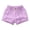 Purple, variant on Birthday Party Denim Shorts for Kids, Ripped Design with Button Pocket, Cotton-Polyester Blend, Solid Color, Casual Fit, Machine Washable