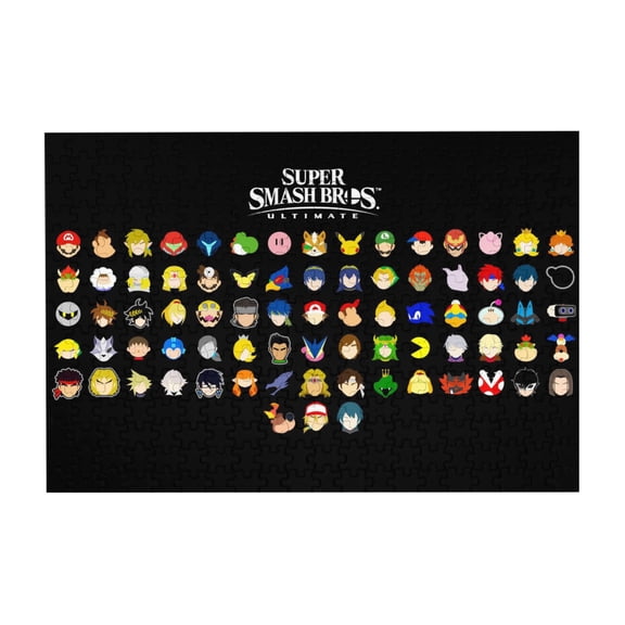 Super Smash Bros Ultimate 300 Piece Puzzles,Wooden Jigsaw Puzzle,Home Decor Birthday Party Gift,Fun And Challenging Family Games
