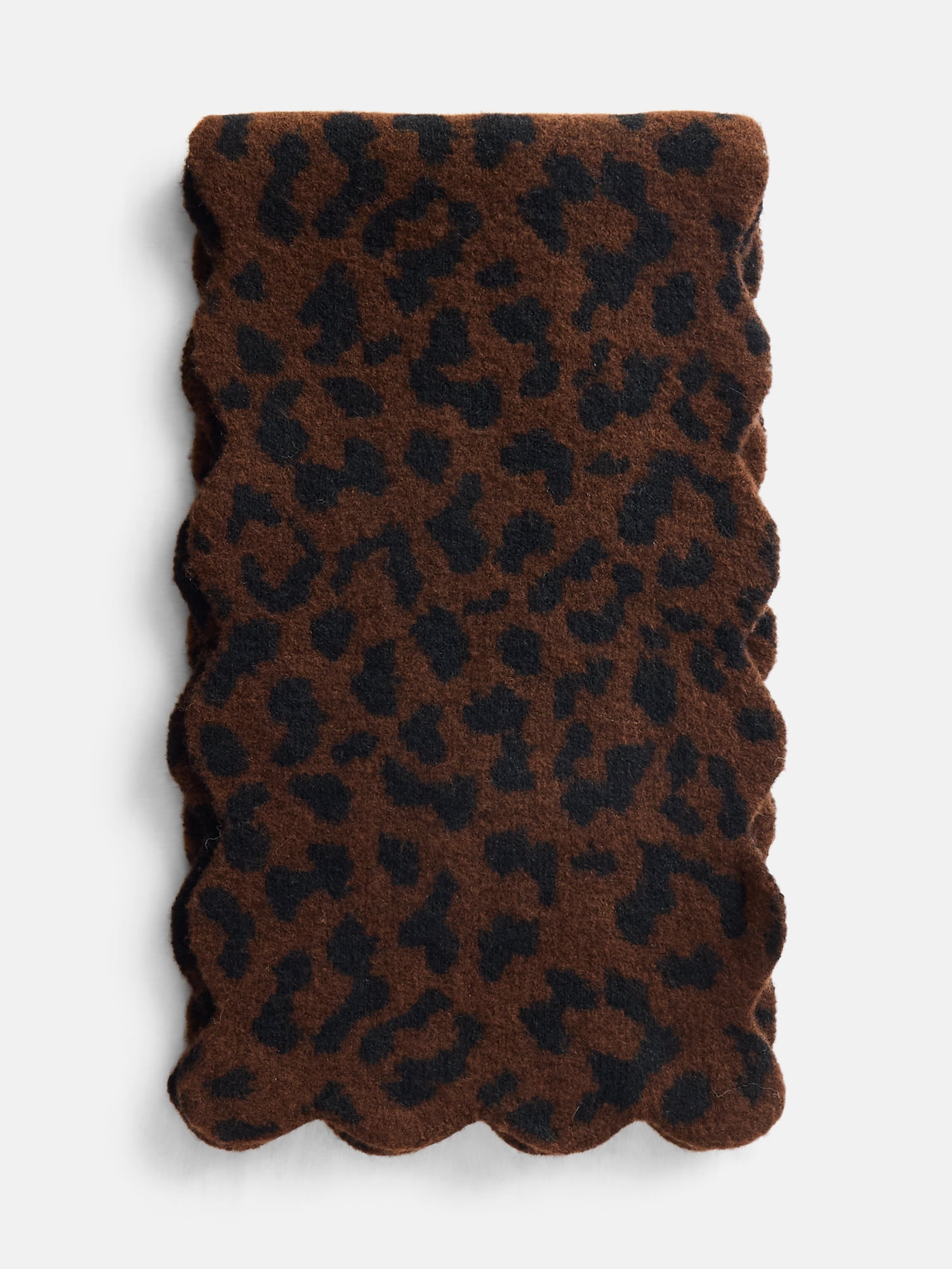 Scenario Women's Leopard Print Knit Scarf, Brown Stallion