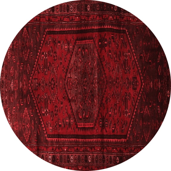 Ahgly Company Indoor Round Persian Red Traditional Area Rugs, 3' Round