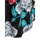 thumbnail image 4 of Más el tamaño del patrón de flor con cordones manga raglán Rosegal Mangas largas de talla grande, 4 of 5