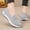 Gray, variant on Women's Summer Flats, Breathable Mesh Soft Sole Lightweight Summer Big Size Comfortable Casual Shoes Gray 6