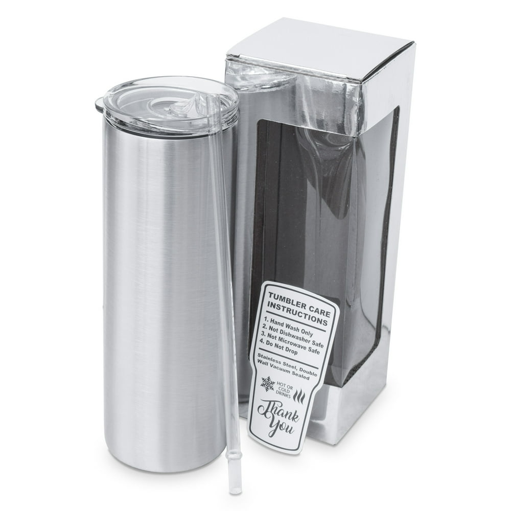 20oz Skinny Tumbler, Stainless Steel Tumblers, Double Wall Vacuum