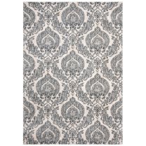SAFAVIEH Isabella Trenton Trellis Area Rug, Grey/Ivory, 4' x 6'