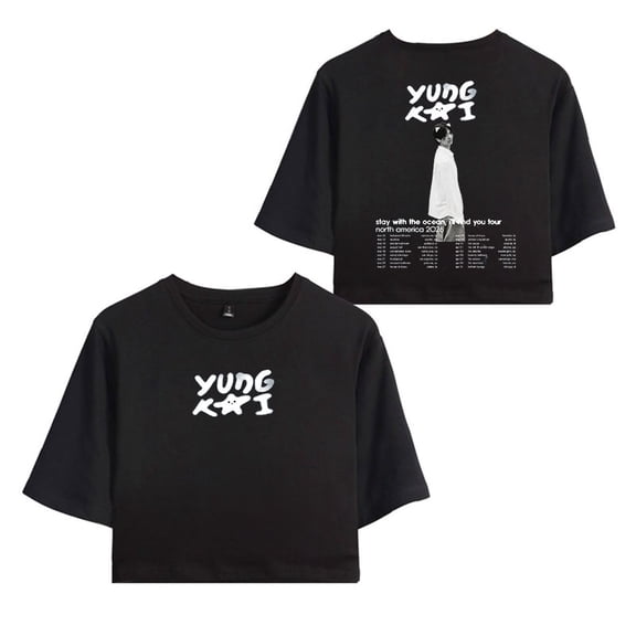 Yung Kai Merch 2026 Tour T-Shirt For Women&Girls Midriff Short Sleeve Summer Clothing Vest For Fans Tee