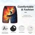 thumbnail image 3 of Logiee Sunset Surfing Silhouette Print Men's Swim Trunk,Quick Dry Board Shorts ,Men's Swim Trunks with Compression Liner, Bathing Suits with Pockets-Small, 3 of 6